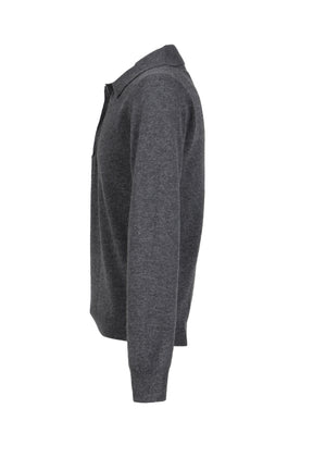 TWIST LAMBSWOOL POLO / MEDIUM GRY