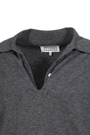 TWIST LAMBSWOOL POLO / MEDIUM GRY