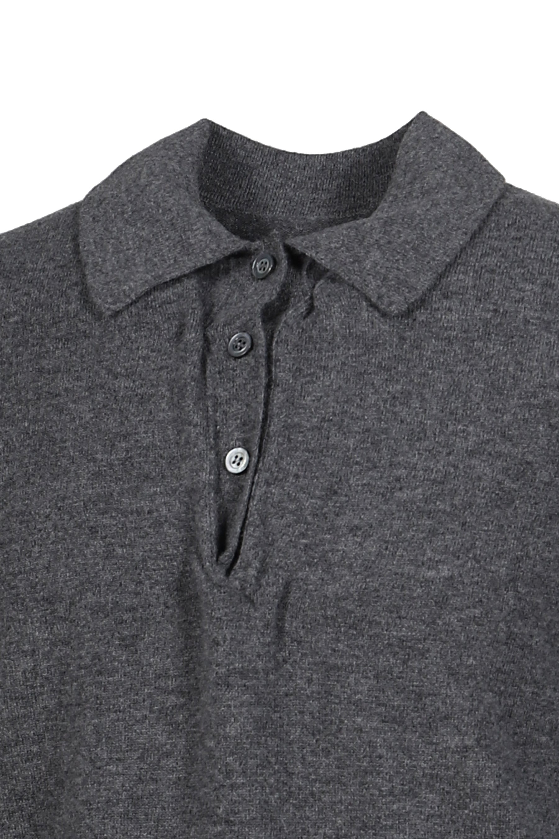 TWIST LAMBSWOOL POLO / MEDIUM GRY