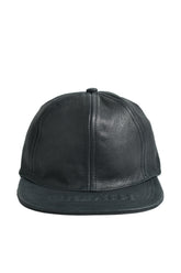 EMBOSS LEATHER CAP / BLACK 