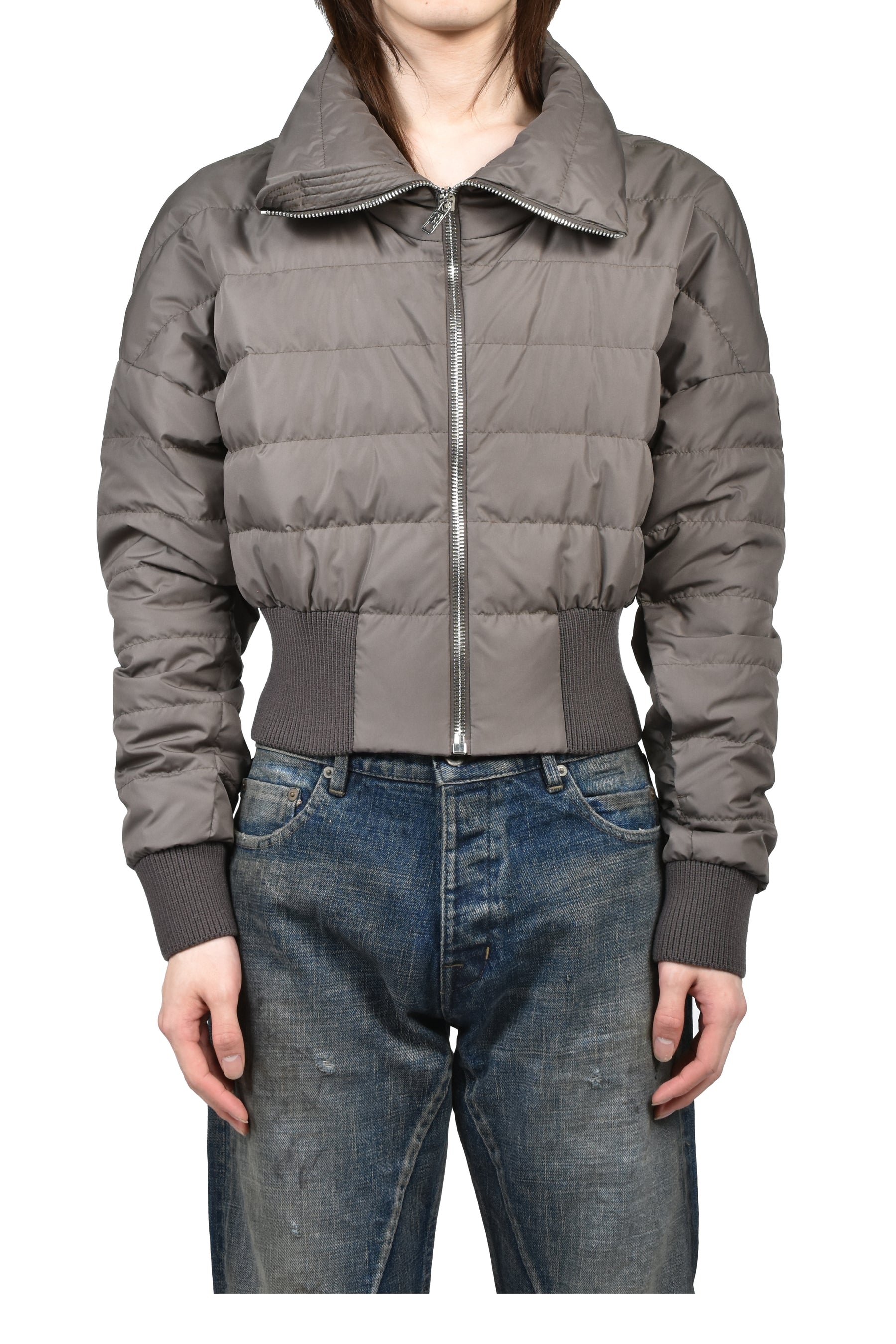 MONCLER + RICK OWENS CROPPED JACKET / DUST