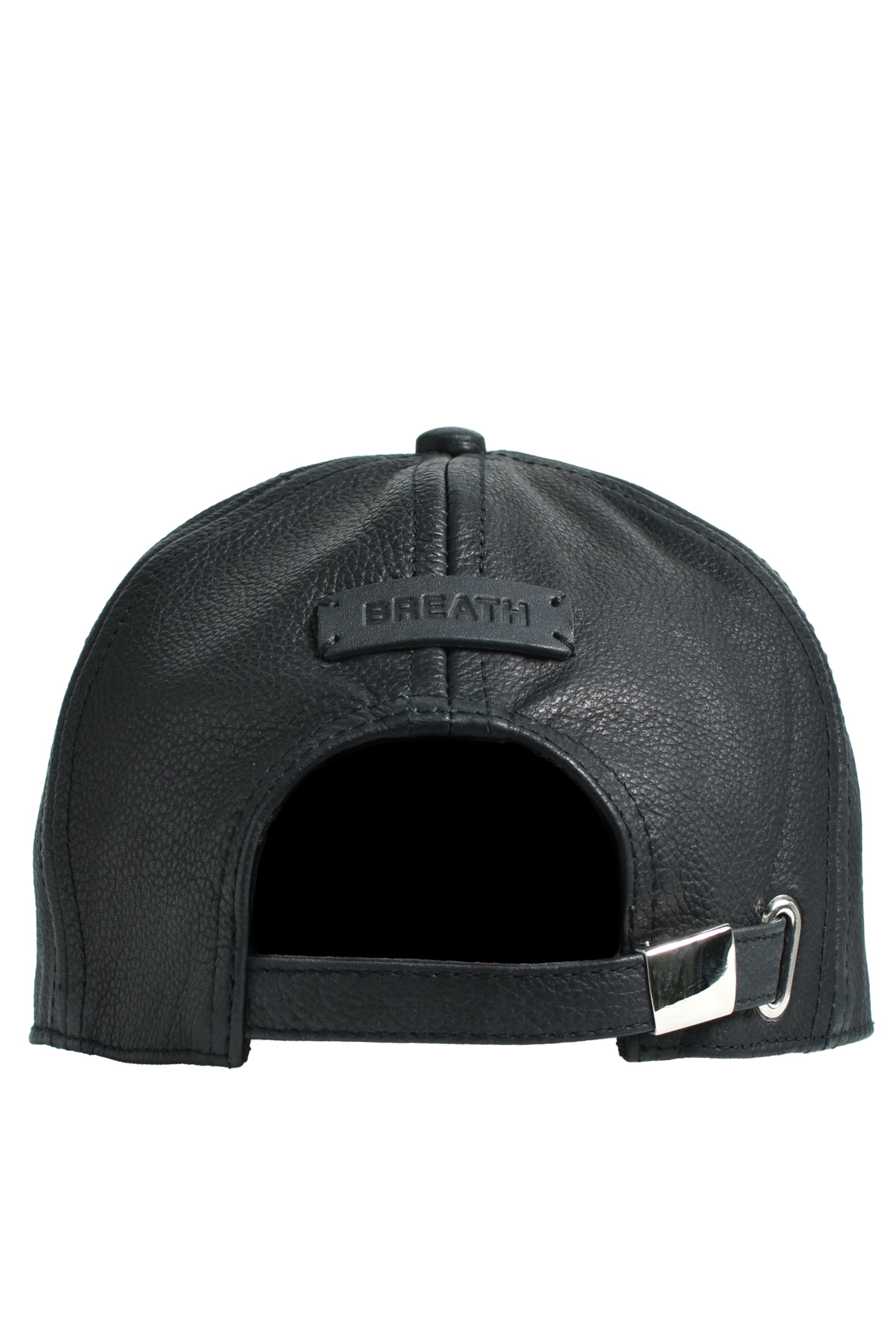 EMBOSS LEATHER CAP / BLK