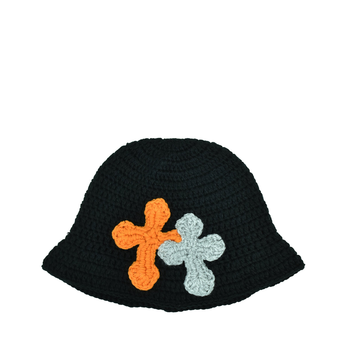 YARN クロスモチーフ 帽子 黒 YARN クロスモチーフ 帽子 黒 YARN