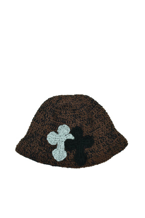 Y.A.R.N. ヤーン FW25 NUBIAN限定 3D CROSS KNITHAT / DBRWN - NUBIAN