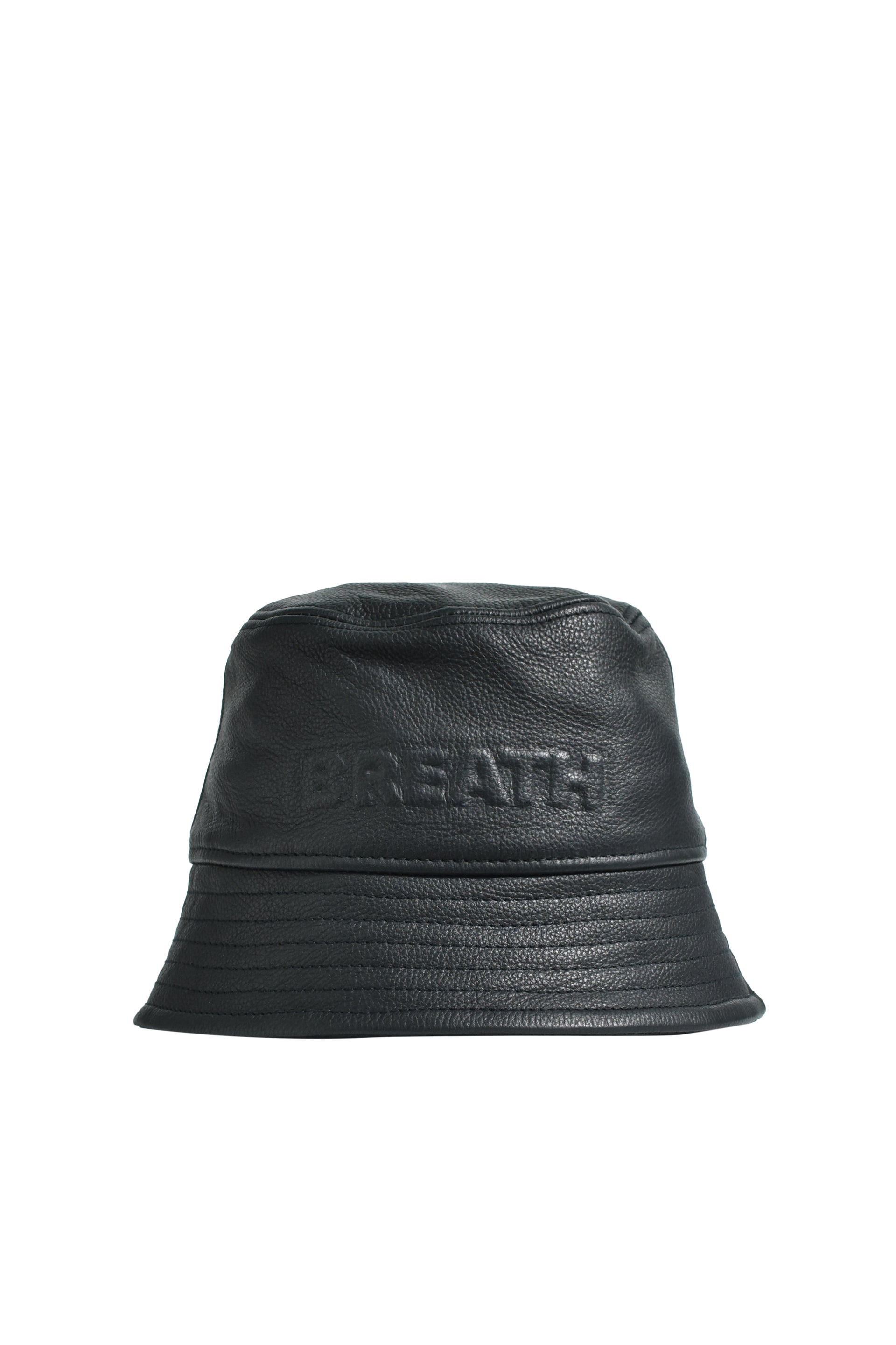 EMBOSS LEATHER HAT / BLK