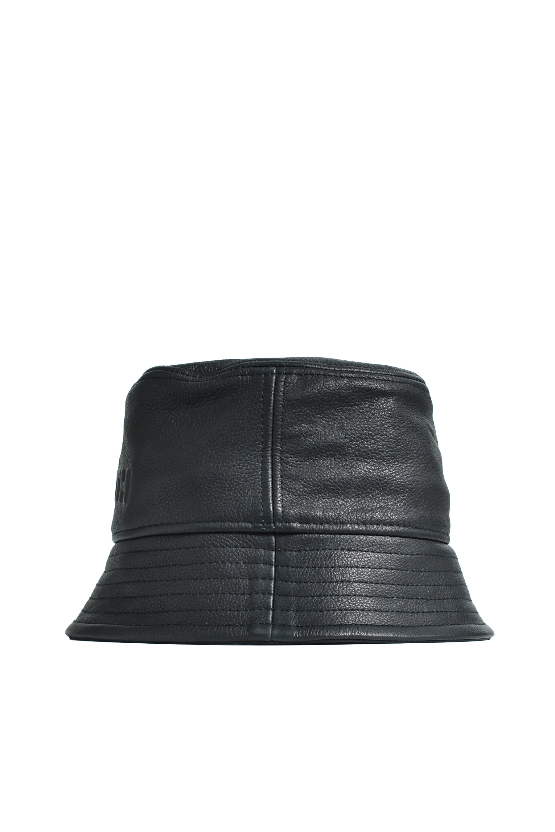 EMBOSS LEATHER HAT / BLACK 
