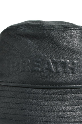 EMBOSS LEATHER HAT / BLACK 