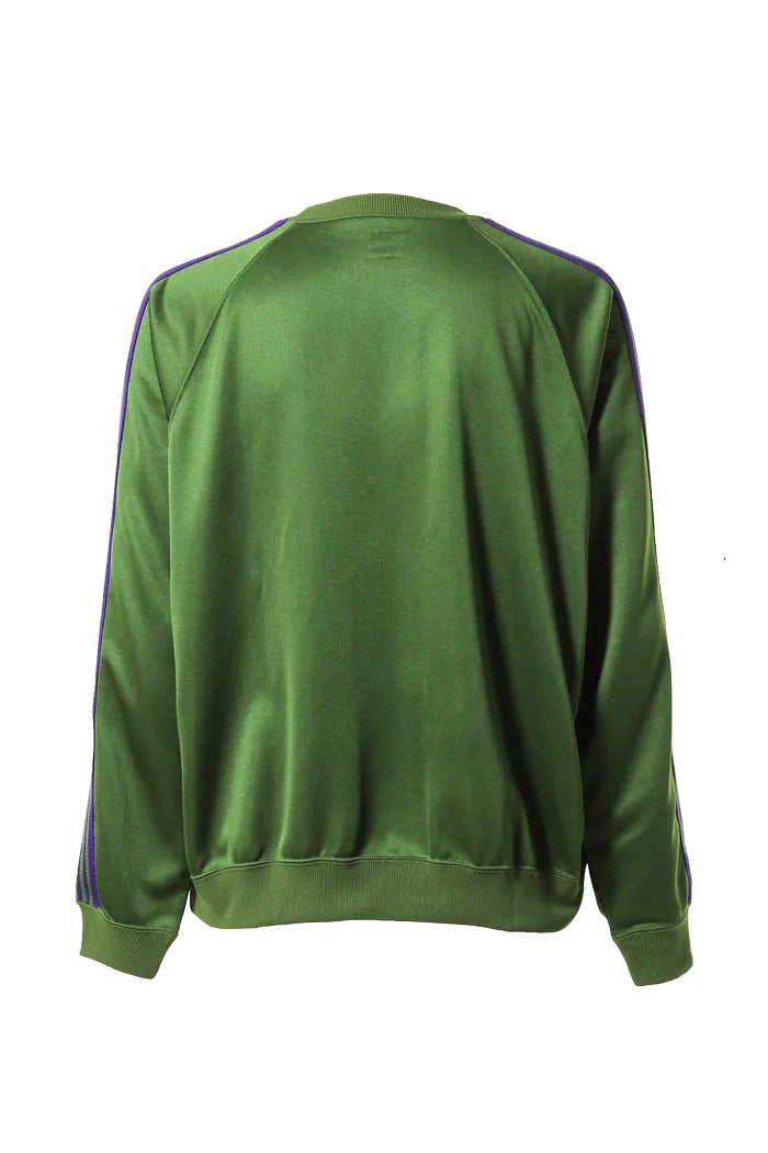 Needles FW23 TRACK CREW NECK SHIRT - POLY SMOOTH / IVY GRN -NUBIAN