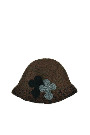 Y.A.R.N. ヤーン FW25 NUBIAN限定 3D CROSS KNITHAT / DBRWN - NUBIAN