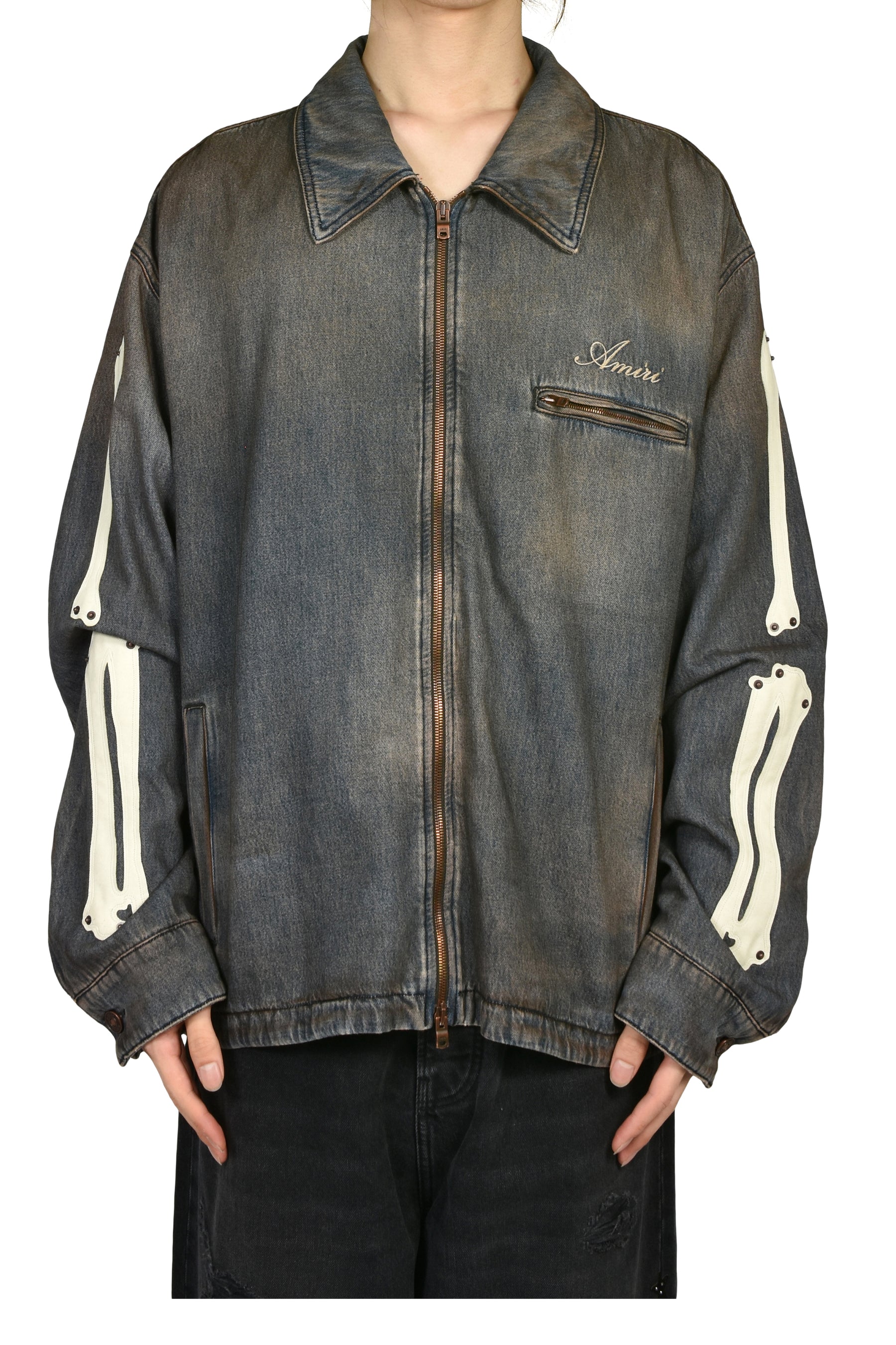 LEA BONES DNM BLOUSON / DARK DUST