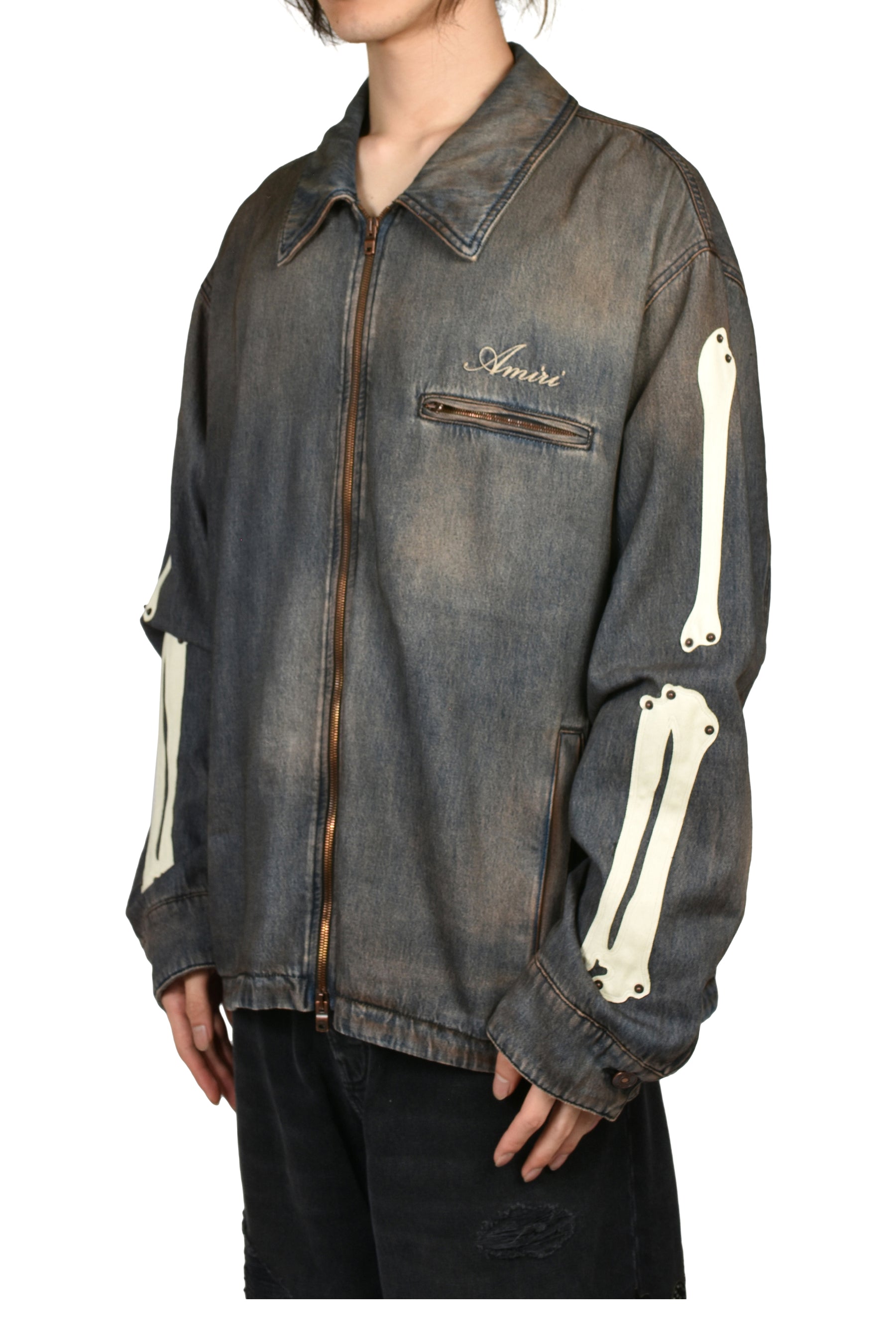 LEA BONES DNM BLOUSON / DARK DUST