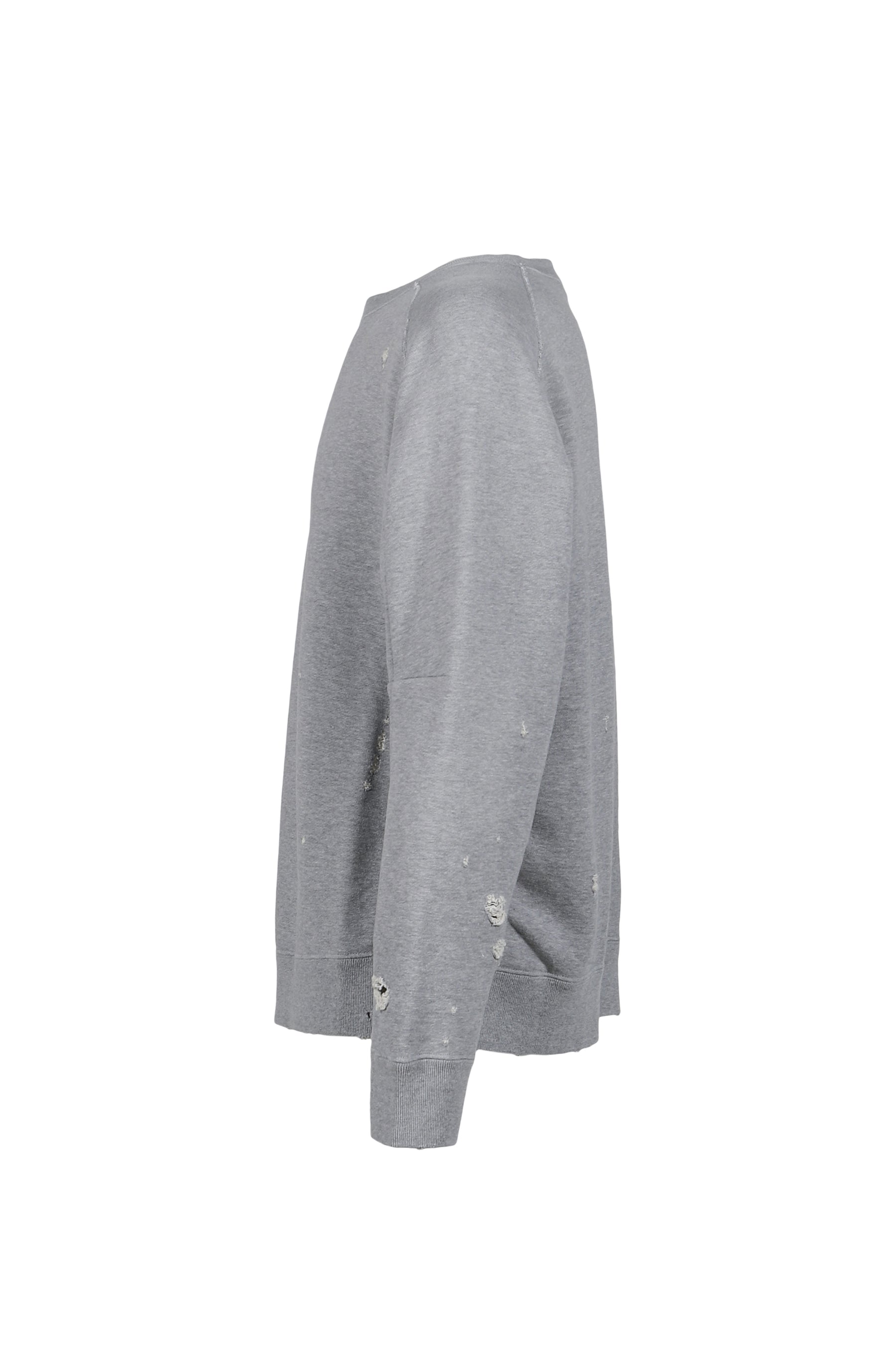 DECONSTRUCTED SWEAT SHIRT - COTTON FRENCH TERRY / H.GRY