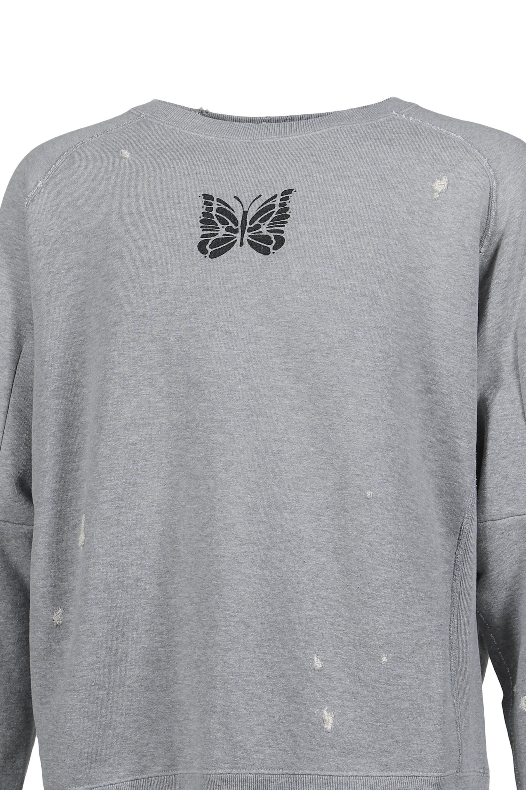 DECONSTRUCTED SWEAT SHIRT - COTTON FRENCH TERRY / H.GRY