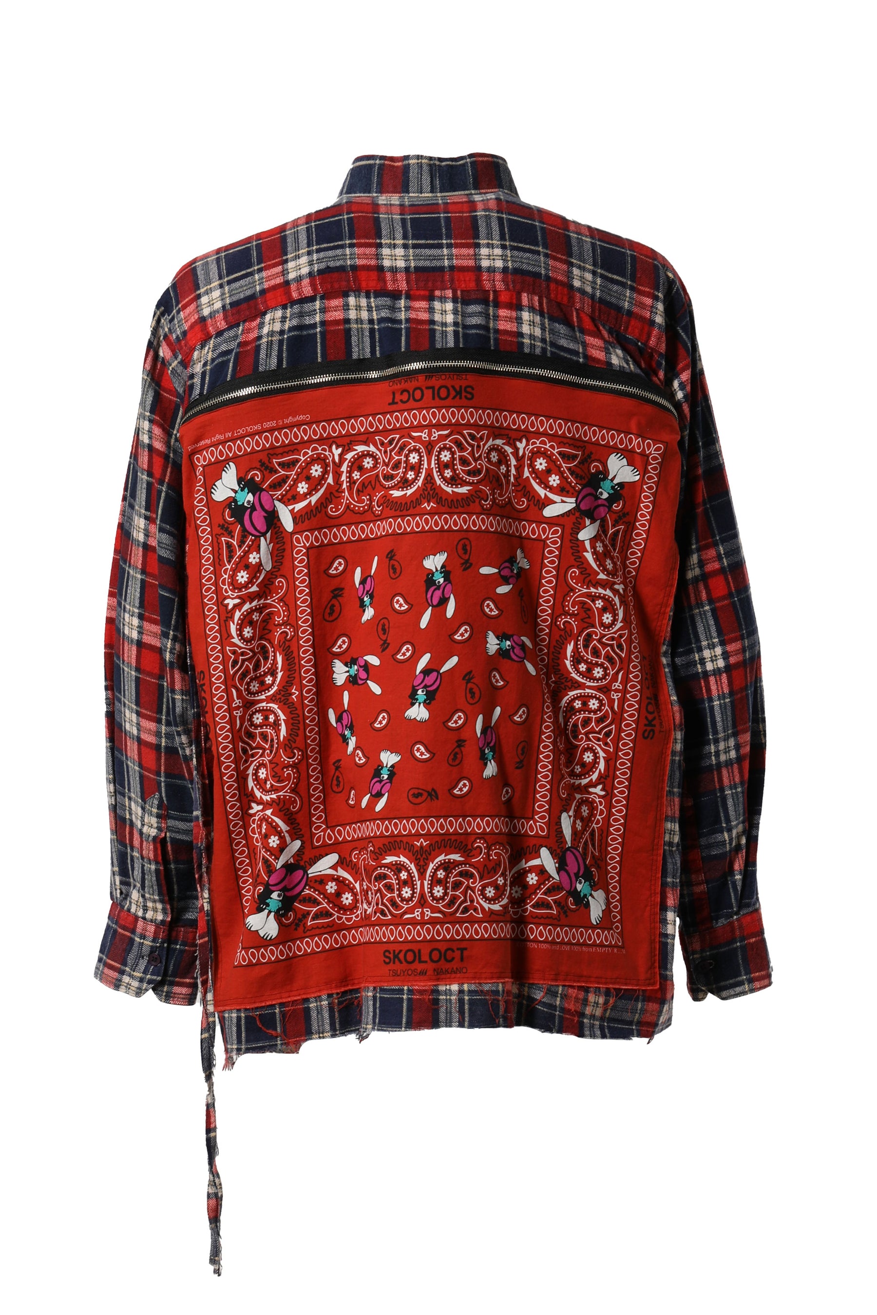 BANDANA BAG FLANNEL SHIRTS / RED