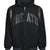 ARCH LOGO HOODED VERSITY JACKET / BLK BLK 