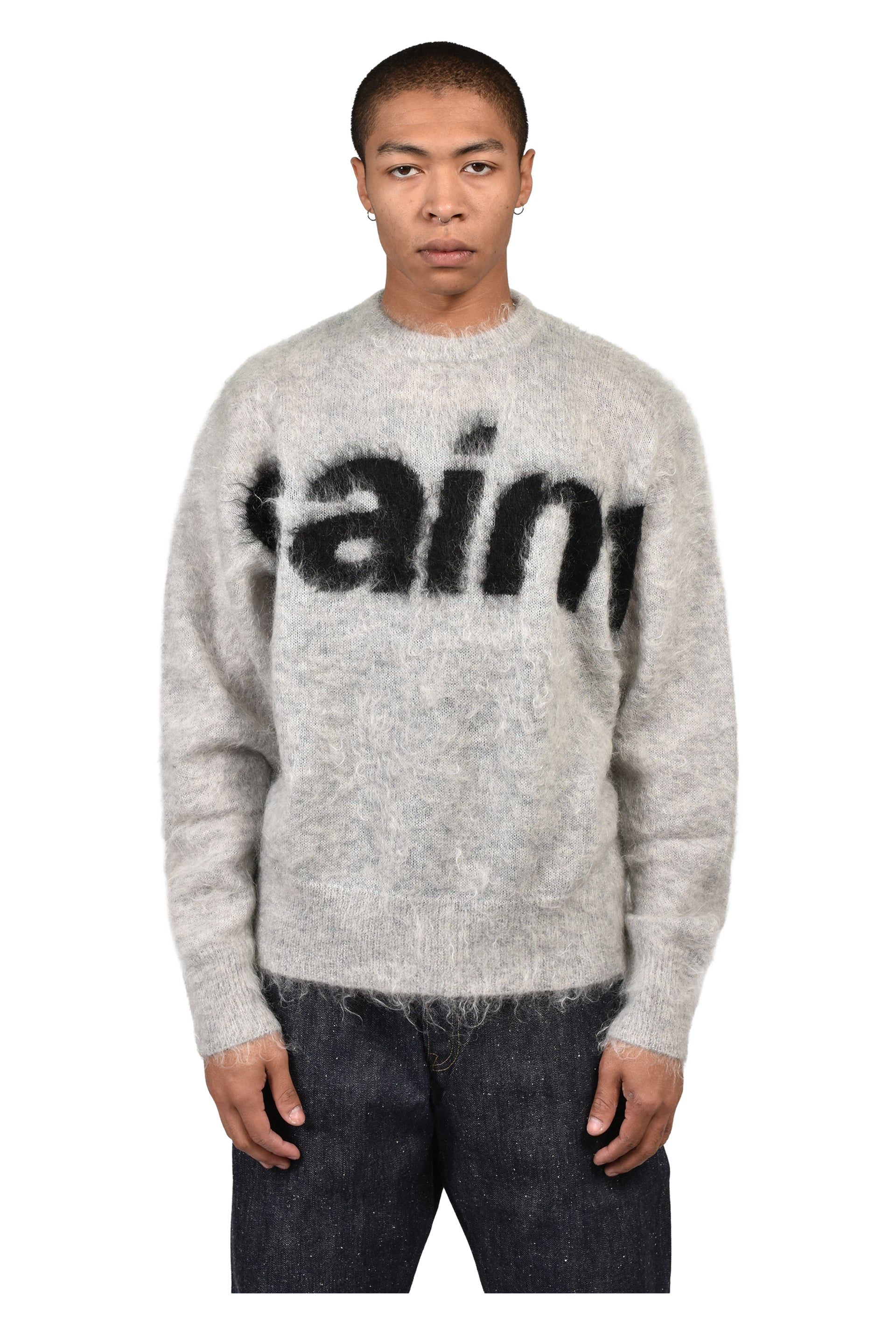 MOHAIR CREW KNIT/SAINT / GRY