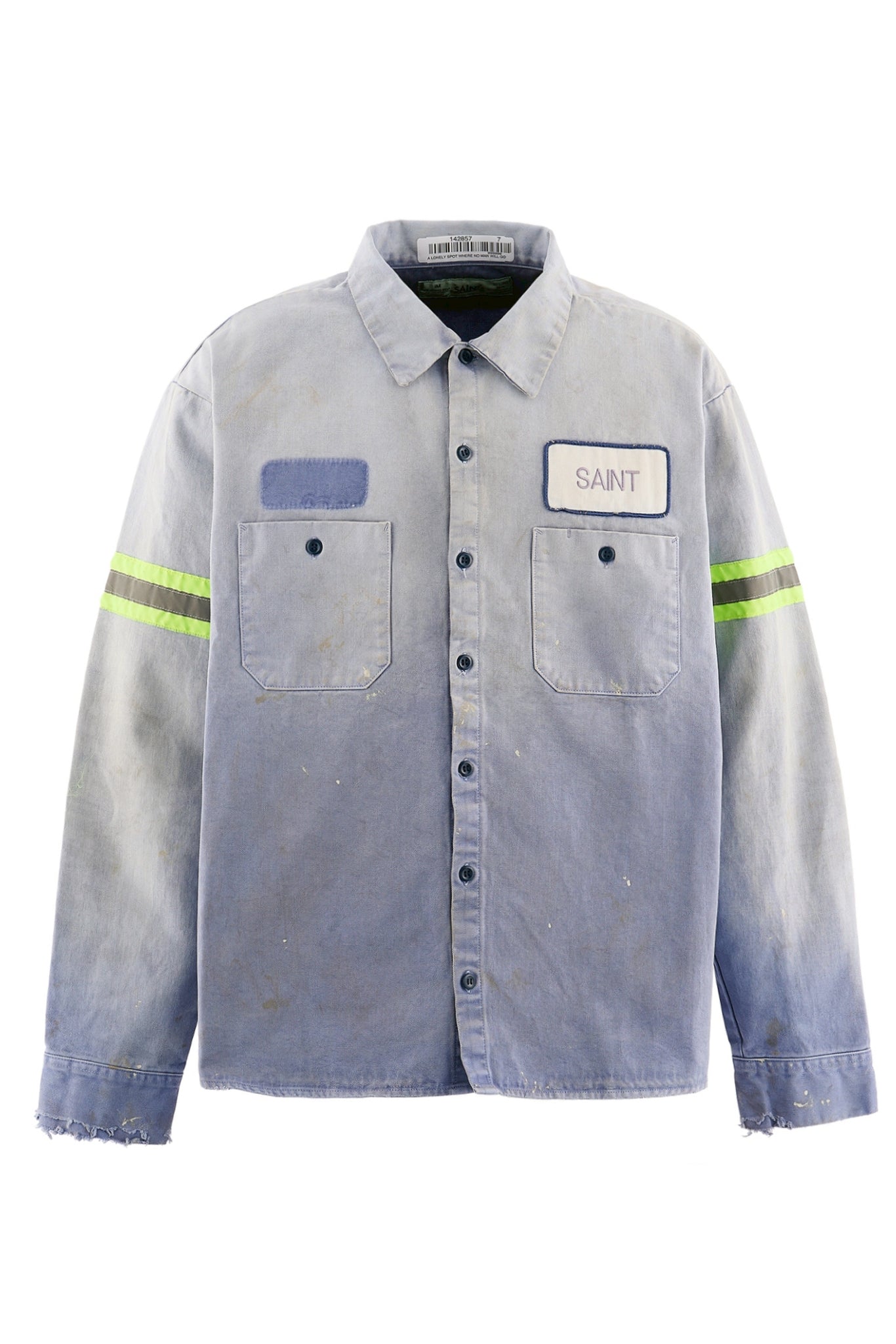 COTTON SHIRT/LINE / NVY