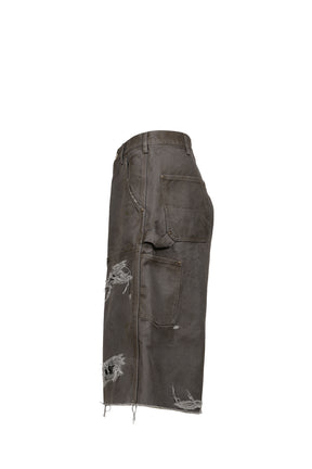 BORO DUCK PAINTER BERMUDA SHORTS / GRY