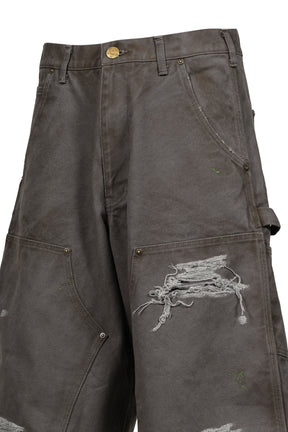 BORO DUCK PAINTER BERMUDA SHORTS / GRY