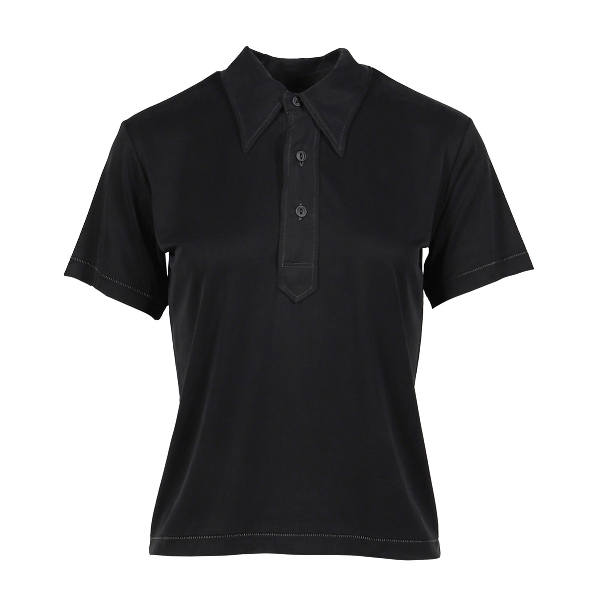 Maison Margiela メゾンマルジェラ SS26 POLO SHIRT / BLK - NUBIAN