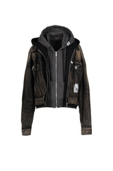 THREE LAYERED DENIM JACKET / BLK