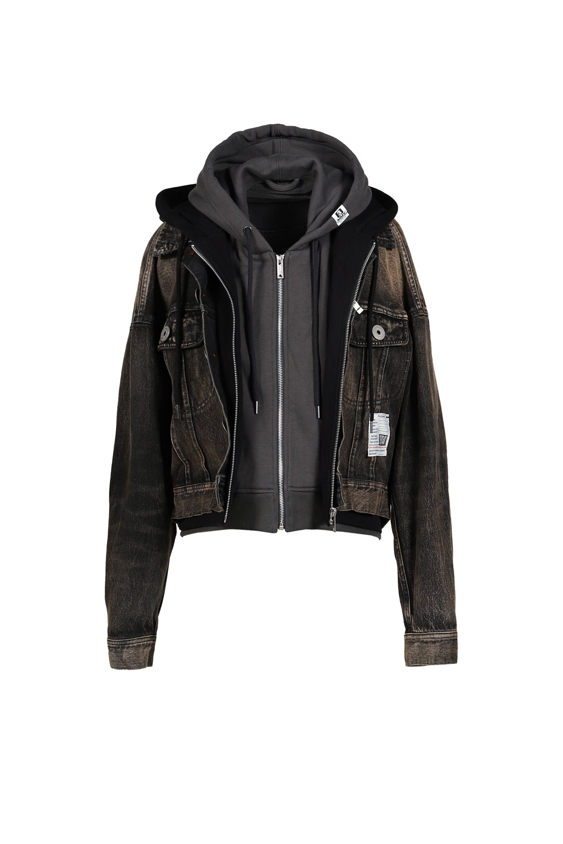 THREE LAYERED DENIM JACKET / BLK