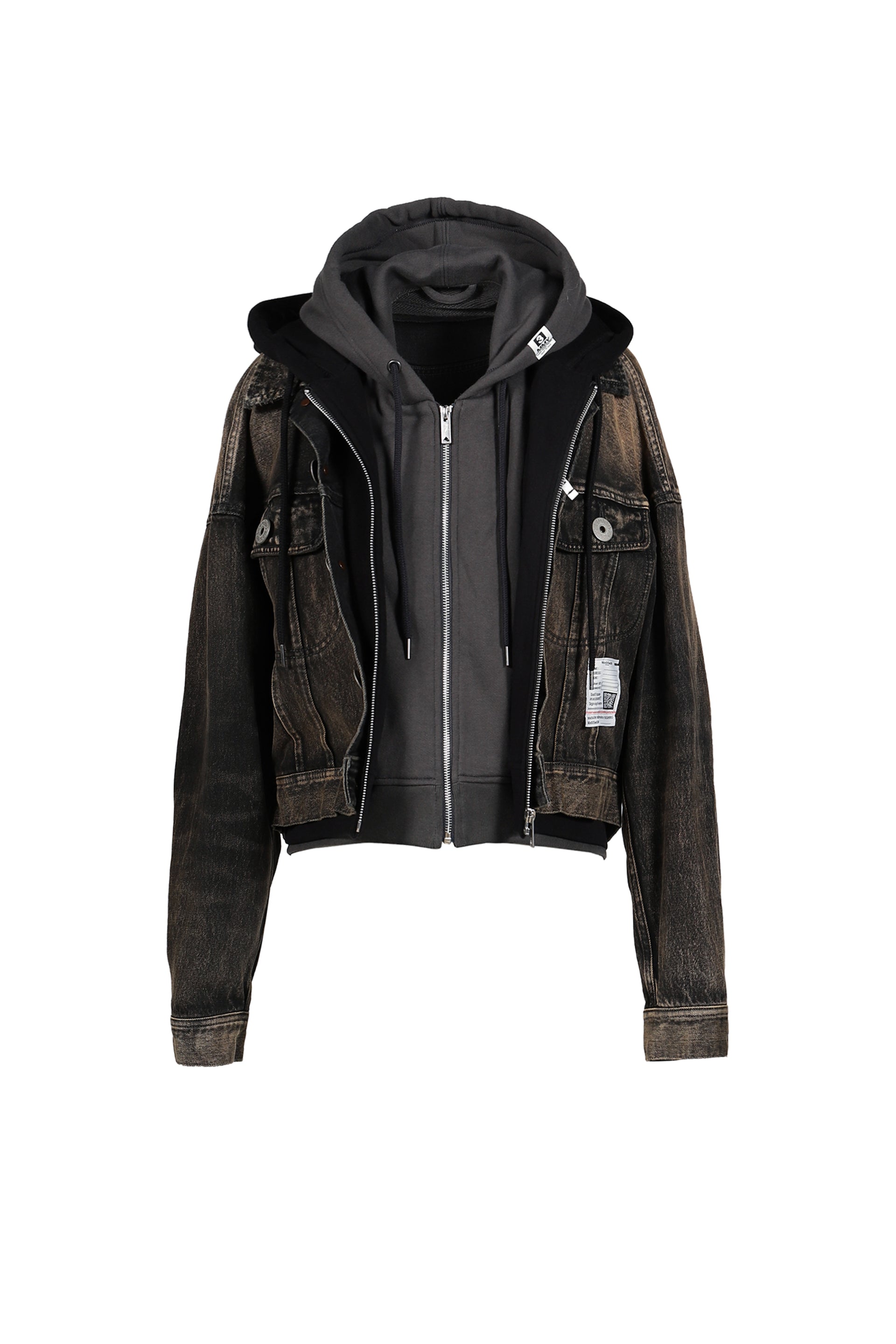 THREE LAYERED DENIM JACKET / BLK