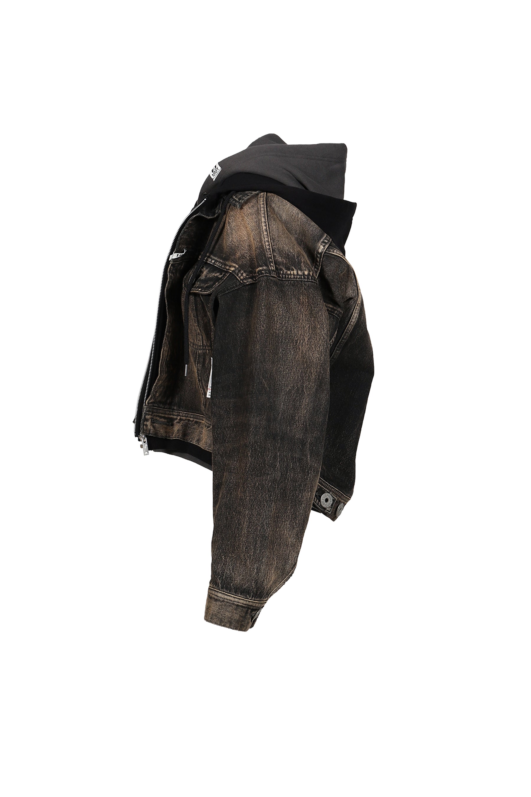THREE LAYERED DENIM JACKET / BLK