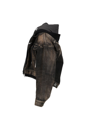 THREE LAYERED DENIM JACKET / BLK