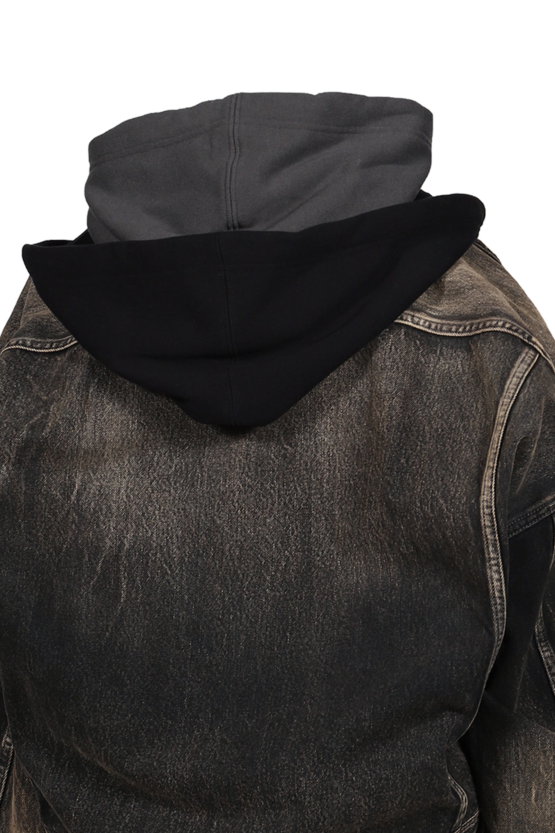 THREE LAYERED DENIM JACKET / BLK
