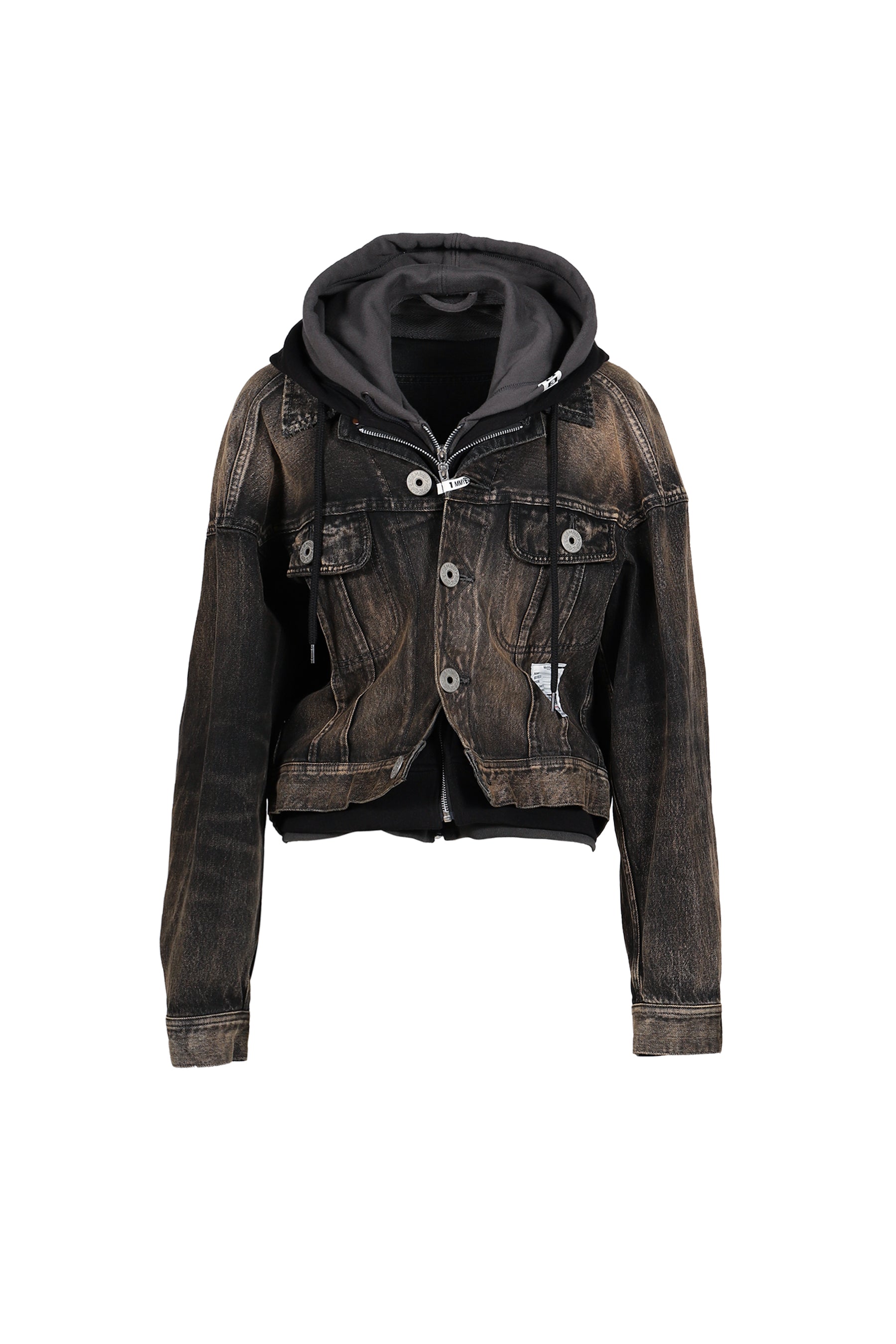 THREE LAYERED DENIM JACKET / BLK