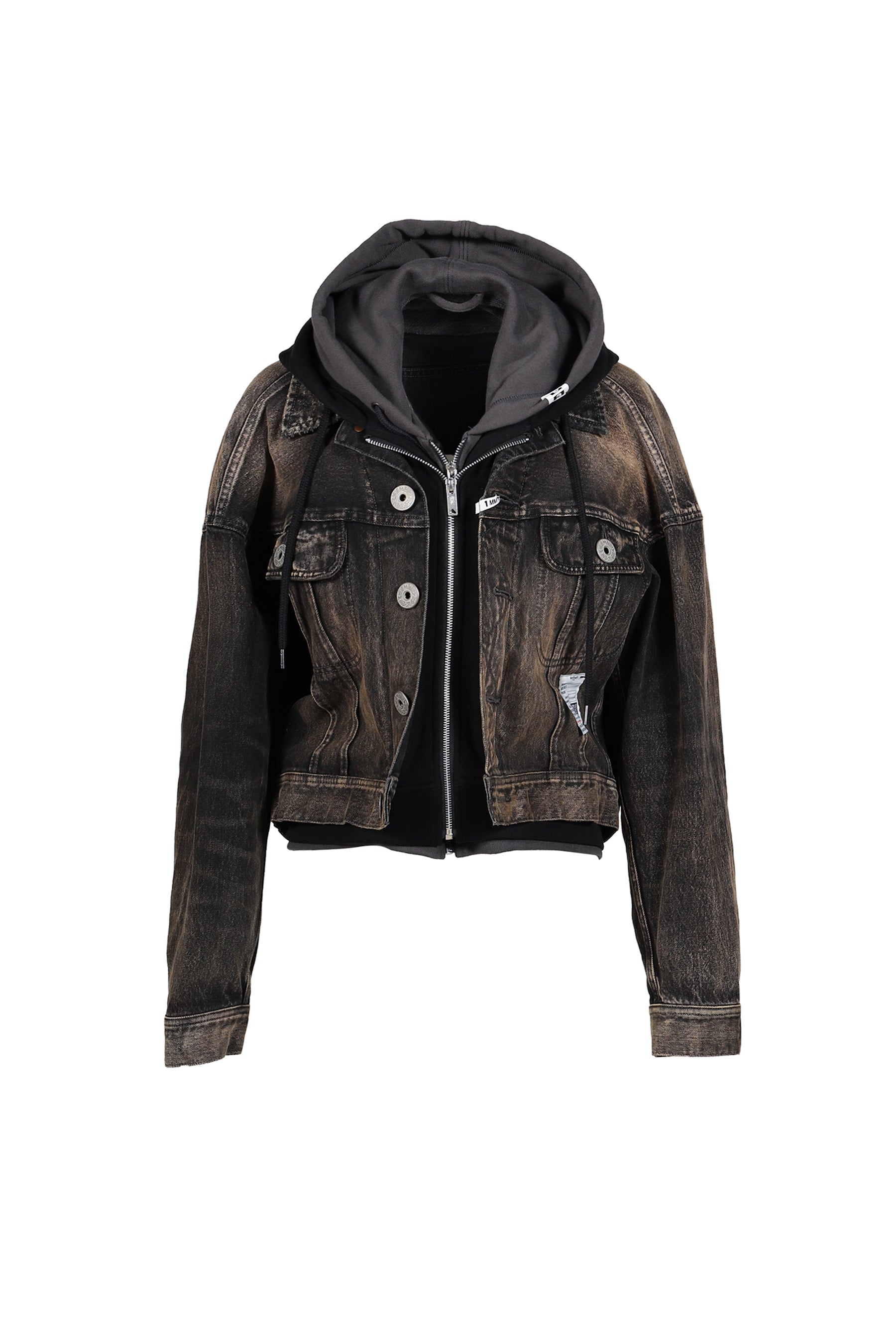 THREE LAYERED DENIM JACKET / BLK
