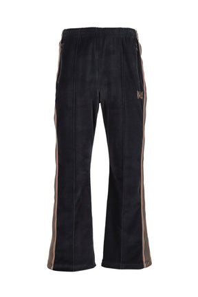 BOOT-CUT TRACK PANT - C/PE VELOUR / STEEL BLU