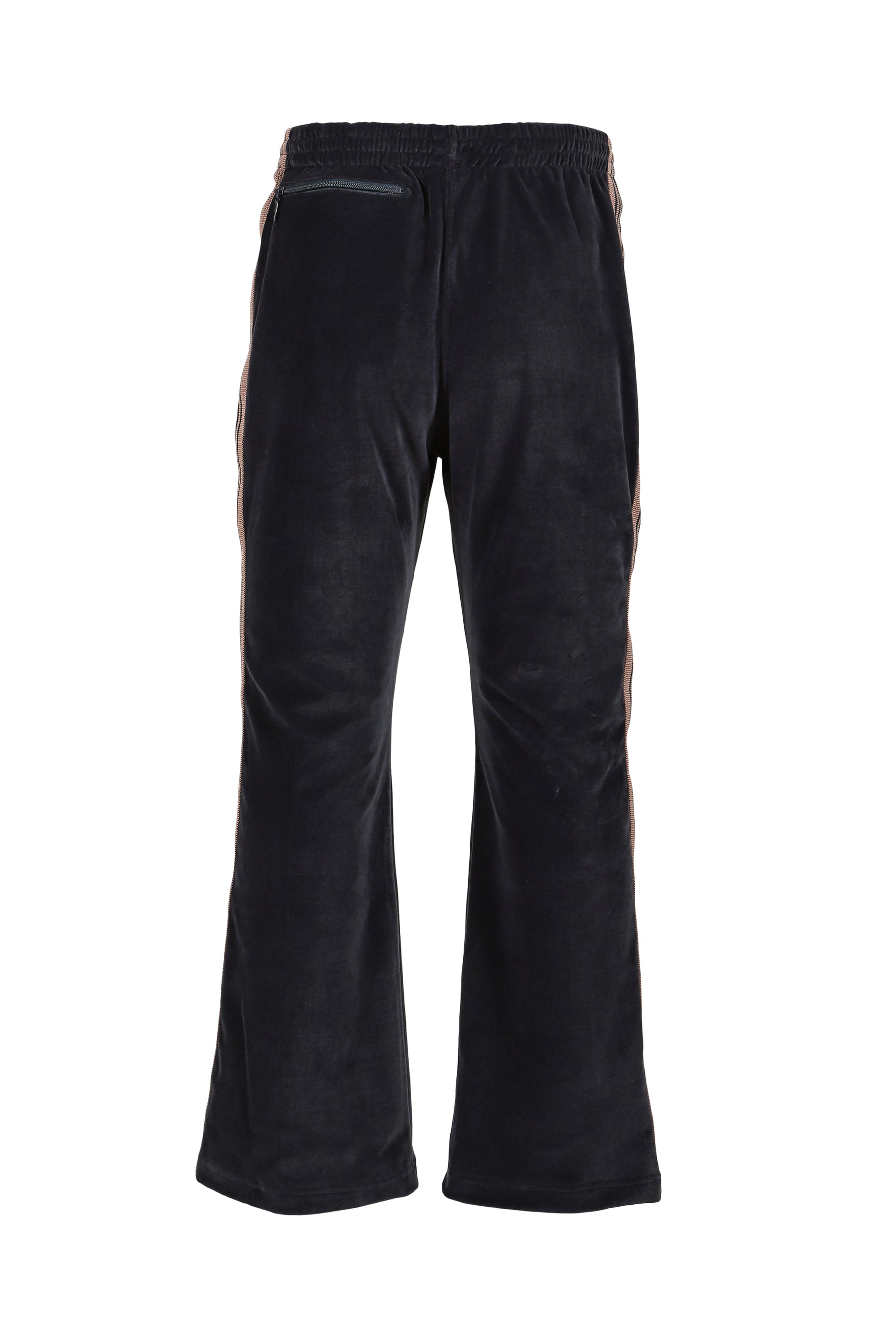 BOOT-CUT TRACK PANT - C/PE VELOUR / STEEL BLU