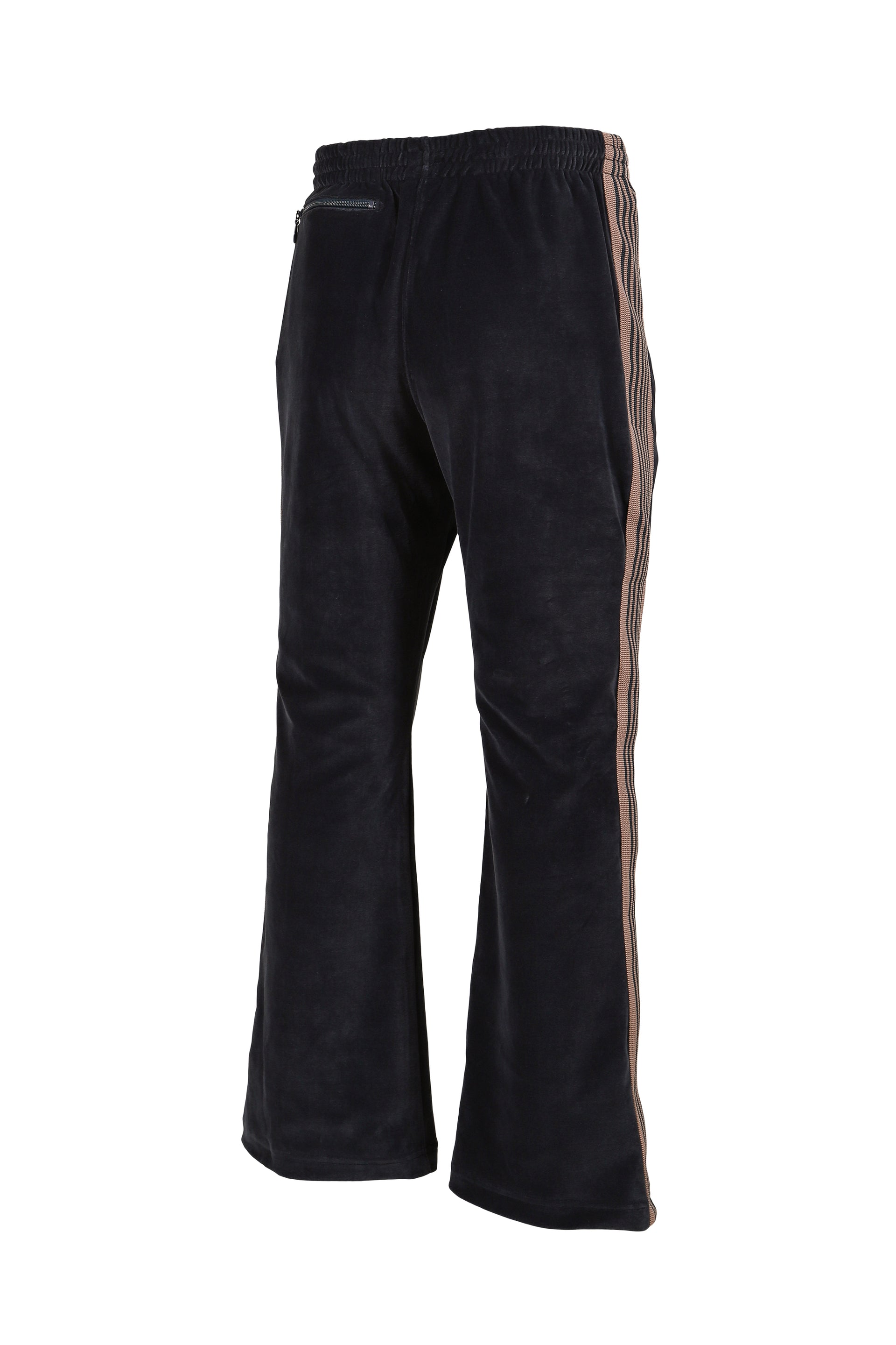 BOOT-CUT TRACK PANT - C/PE VELOUR / STEEL BLU