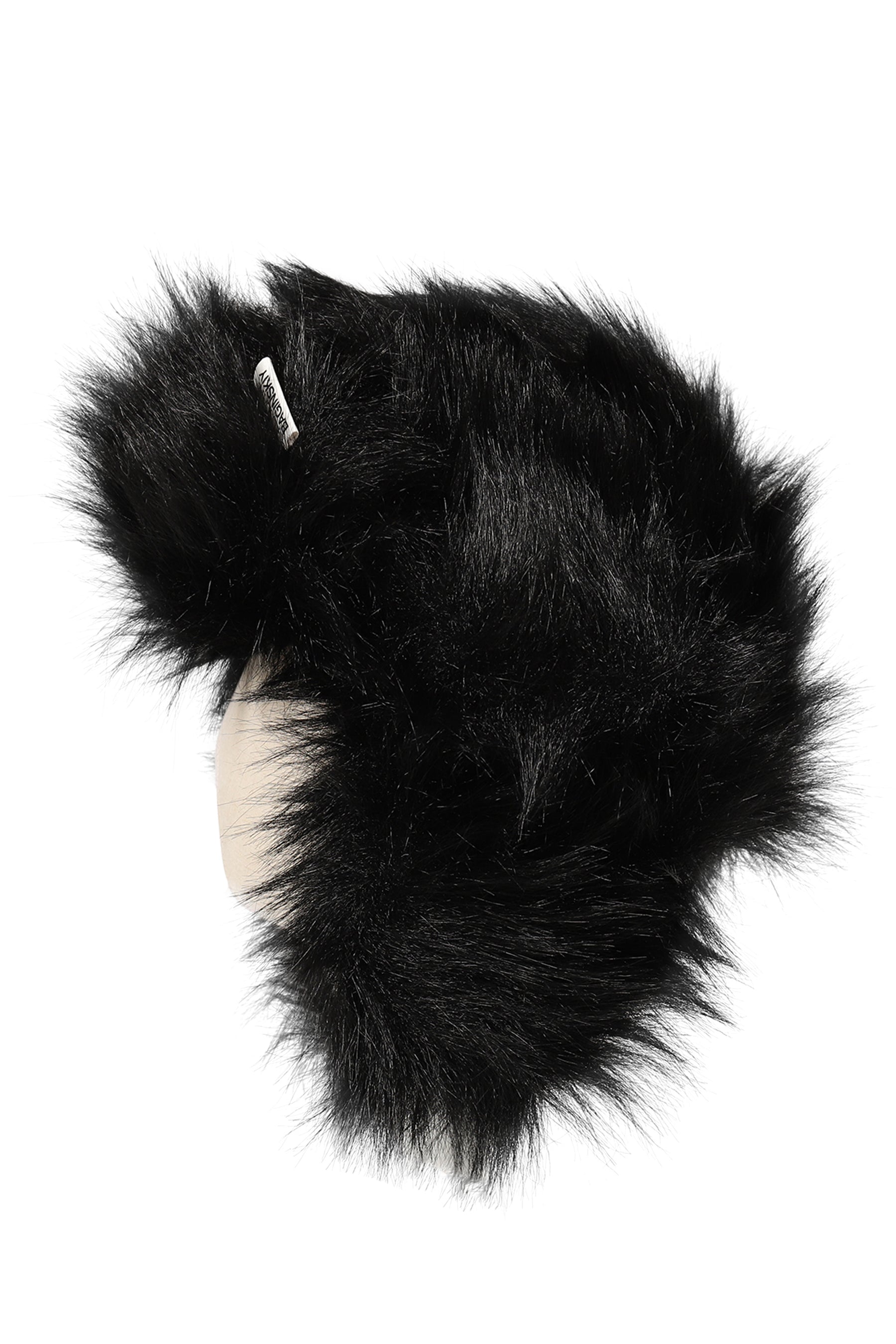 FAUX-FUR AVIATOR HAT / BLK