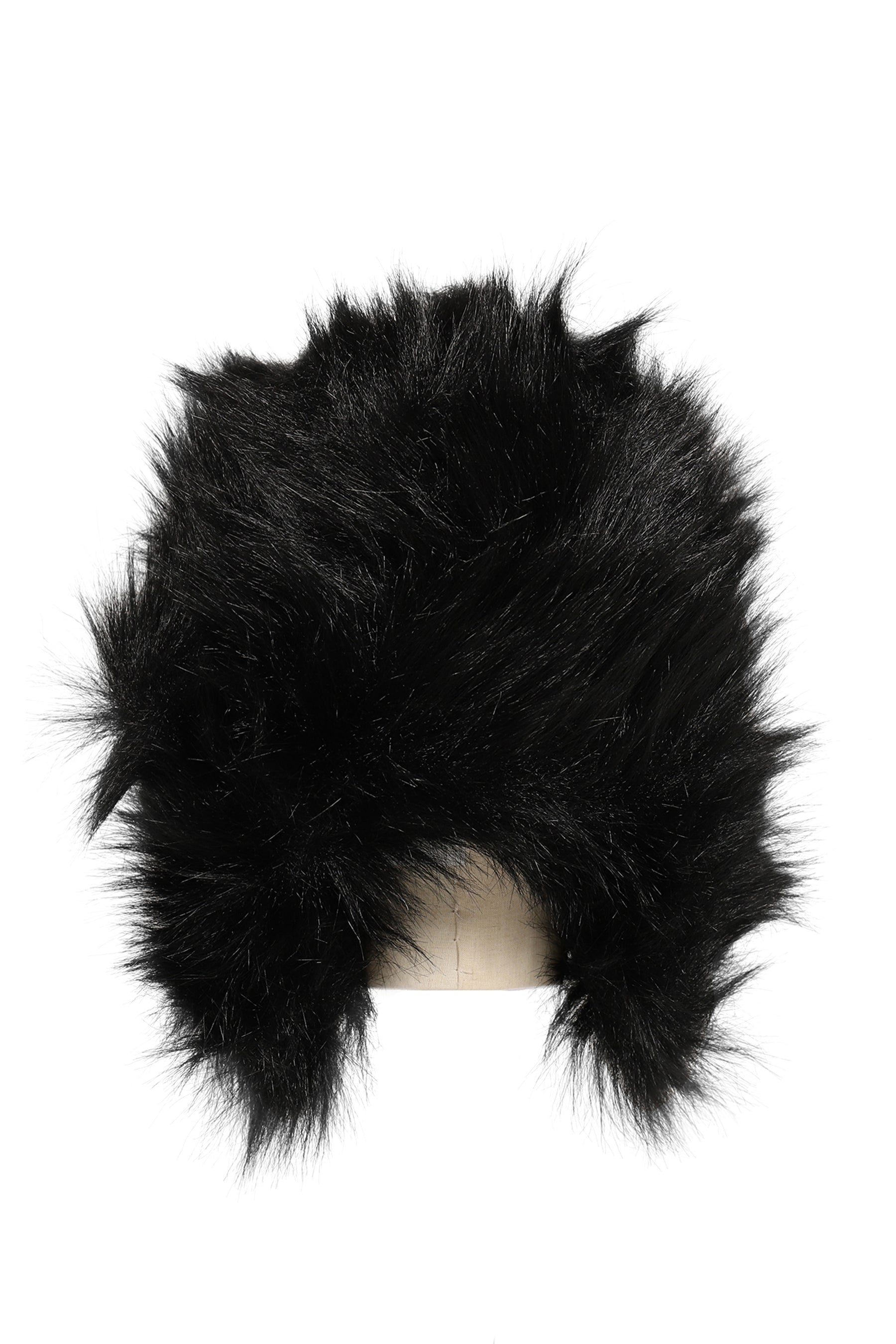 FAUX-FUR AVIATOR HAT / BLK