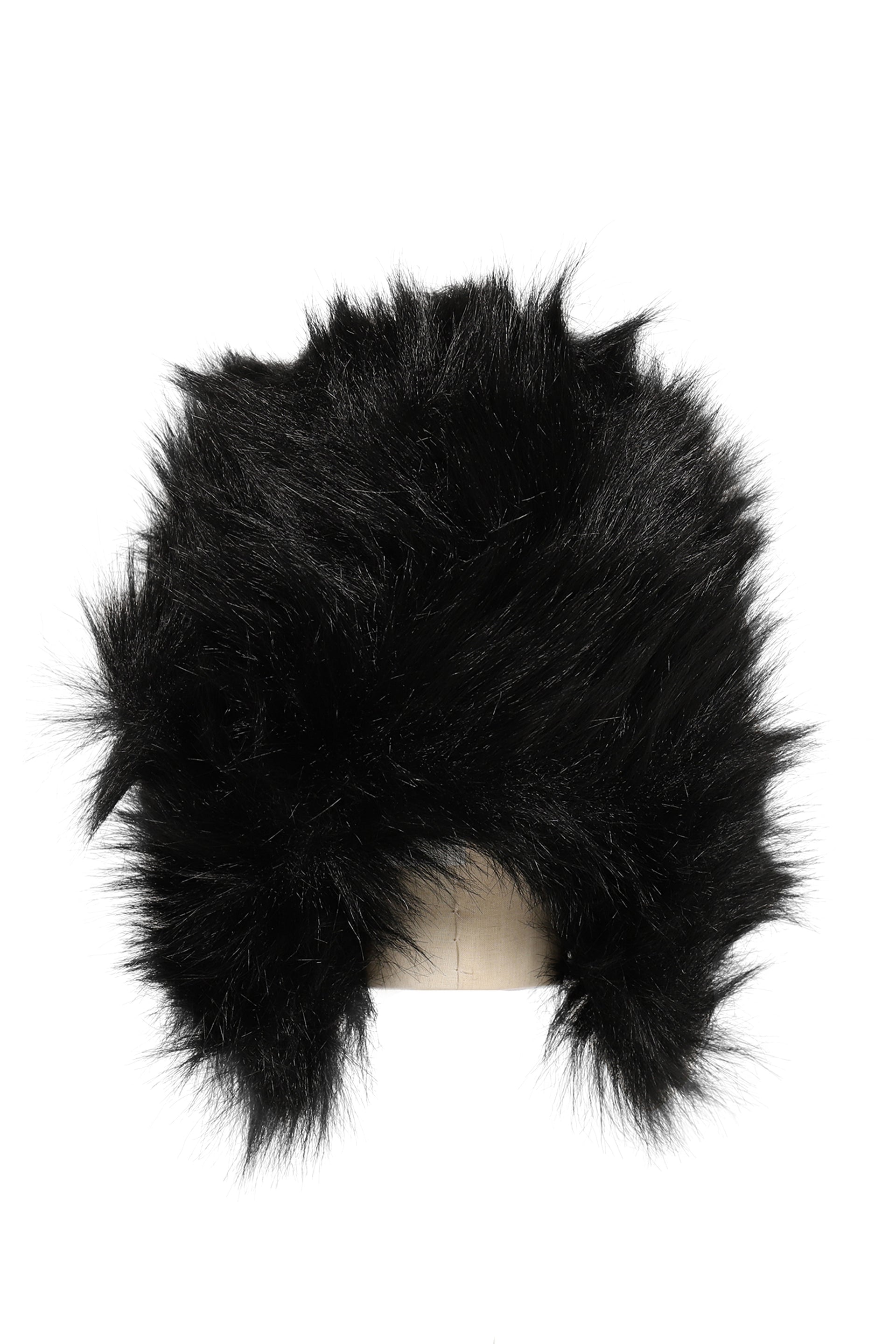 FAUX-FUR AVIATOR HAT / BLK