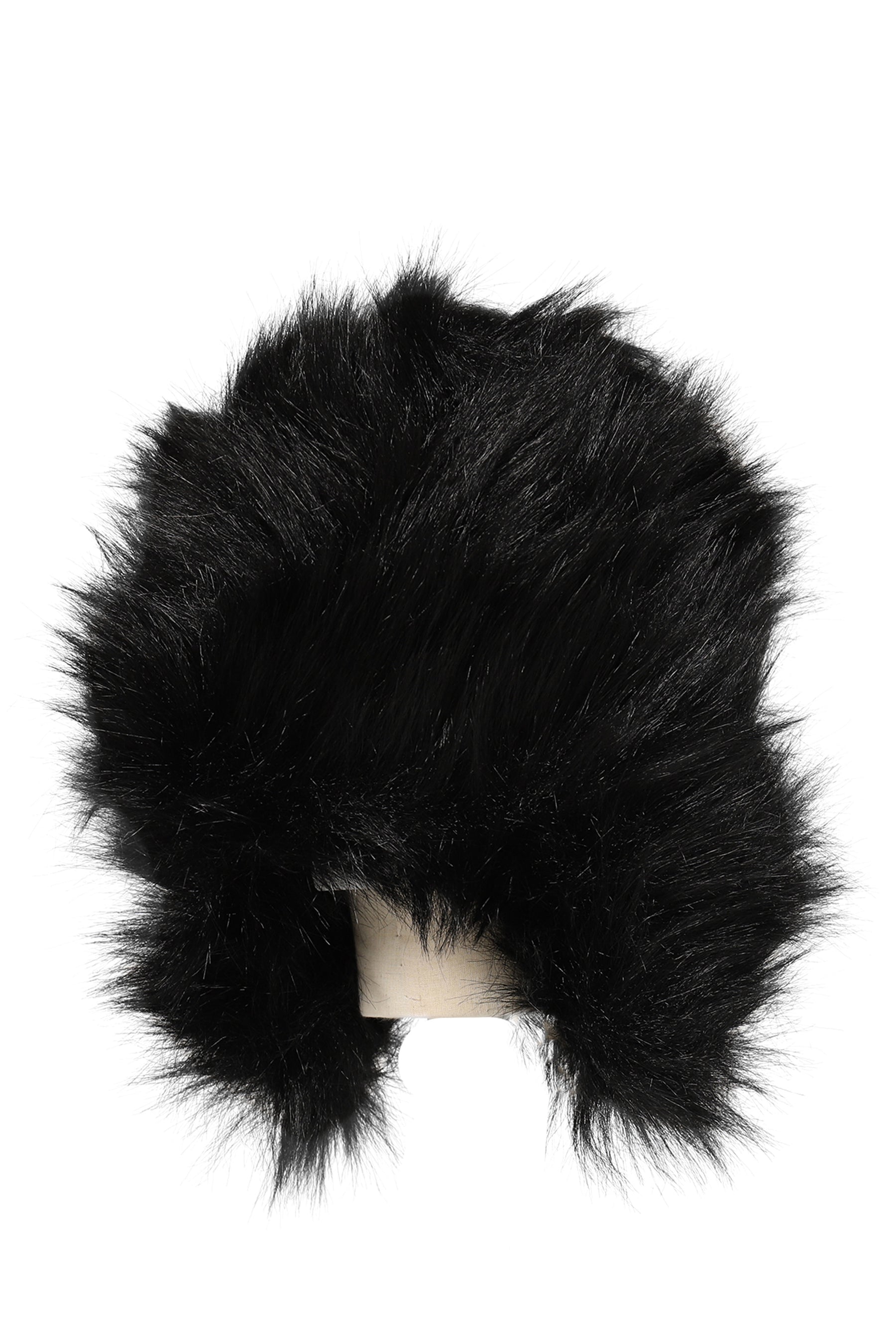 FAUX-FUR AVIATOR HAT / BLK