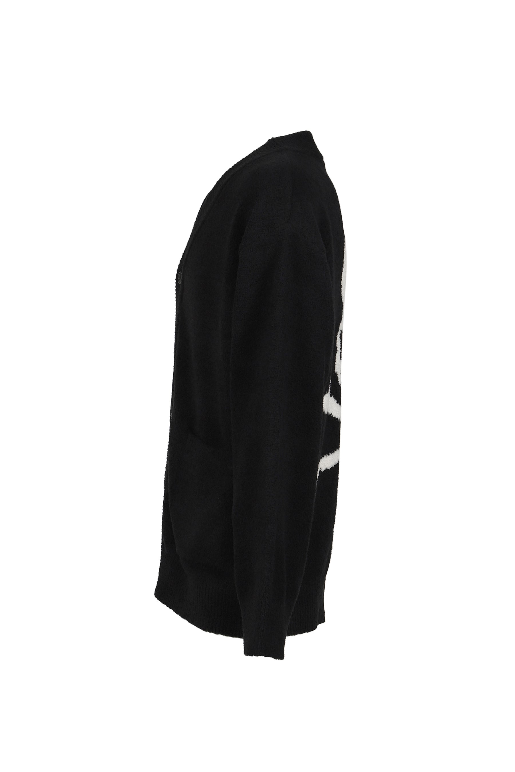 LOUNGE CARDIGAN / BLK X WHT