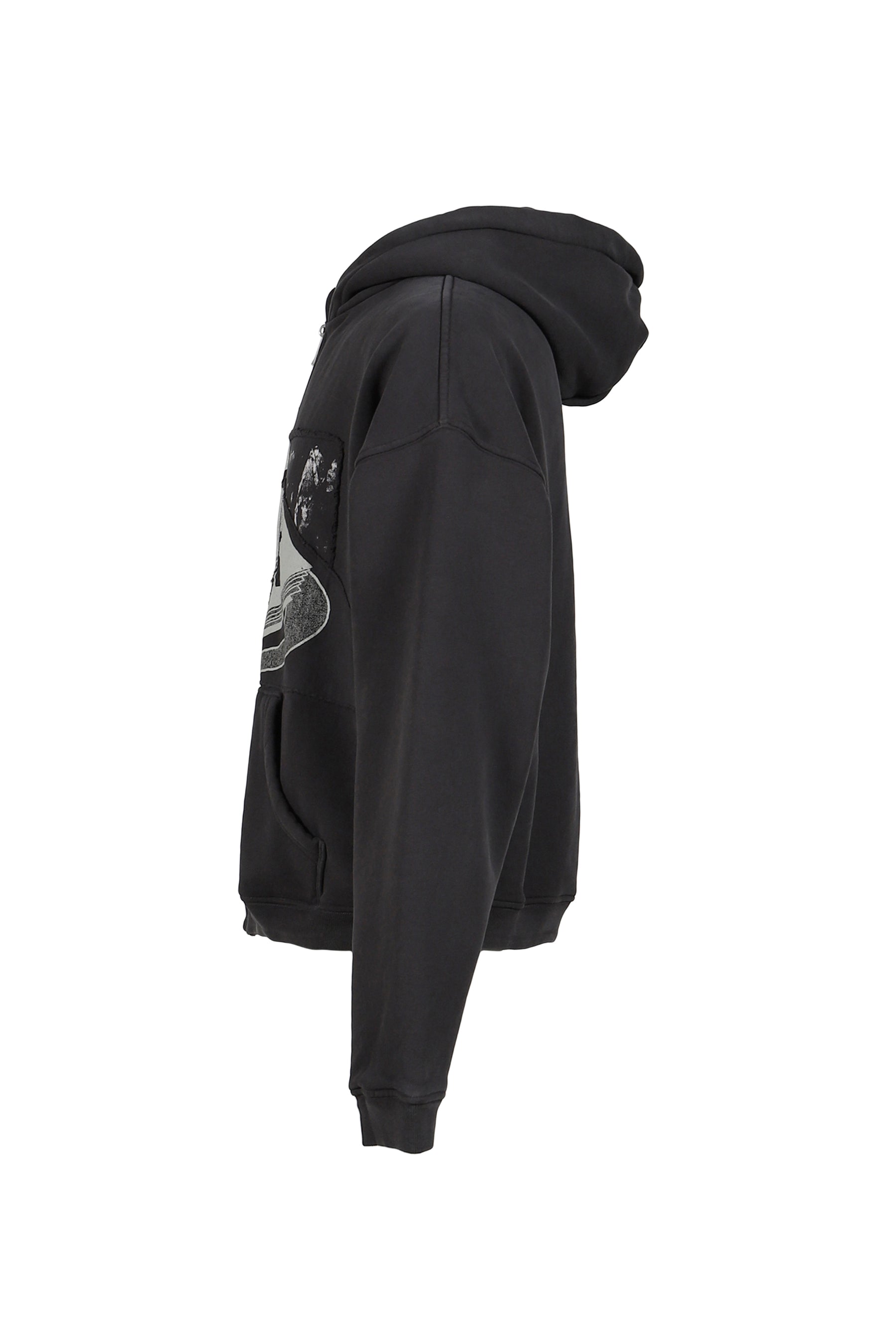 HOLY BIBLE "ASSEMBLAGE" BAGGY ZIP HOODIE / BLK 