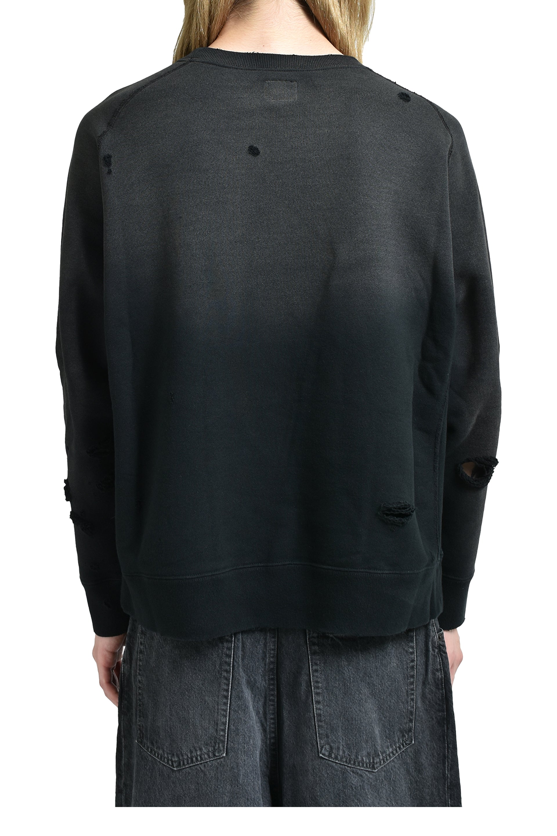 DECONSTRUCTED SWEAT SHIRT - COTTON FRENCH TERRY / BLK