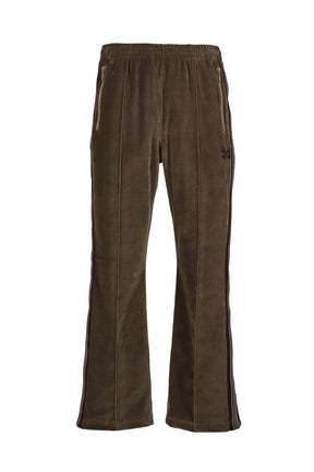 BOOT-CUT TRACK PANT - C/PE VELOUR / TAUPE