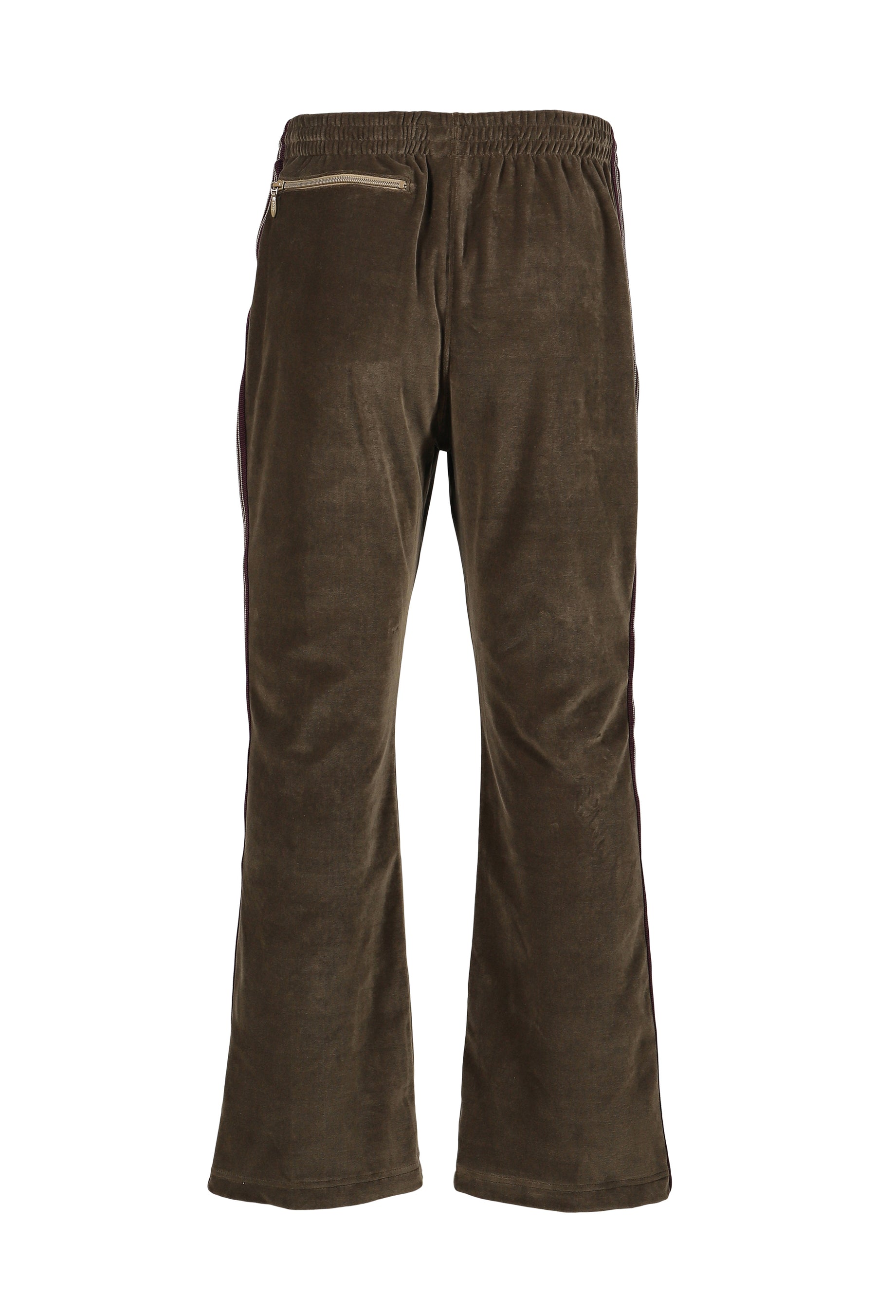 BOOT-CUT TRACK PANT - C/PE VELOUR / TAUPE
