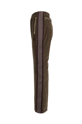 BOOT-CUT TRACK PANT - C/PE VELOUR / TAUPE