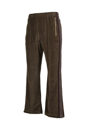 BOOT-CUT TRACK PANT - C/PE VELOUR / TAUPE