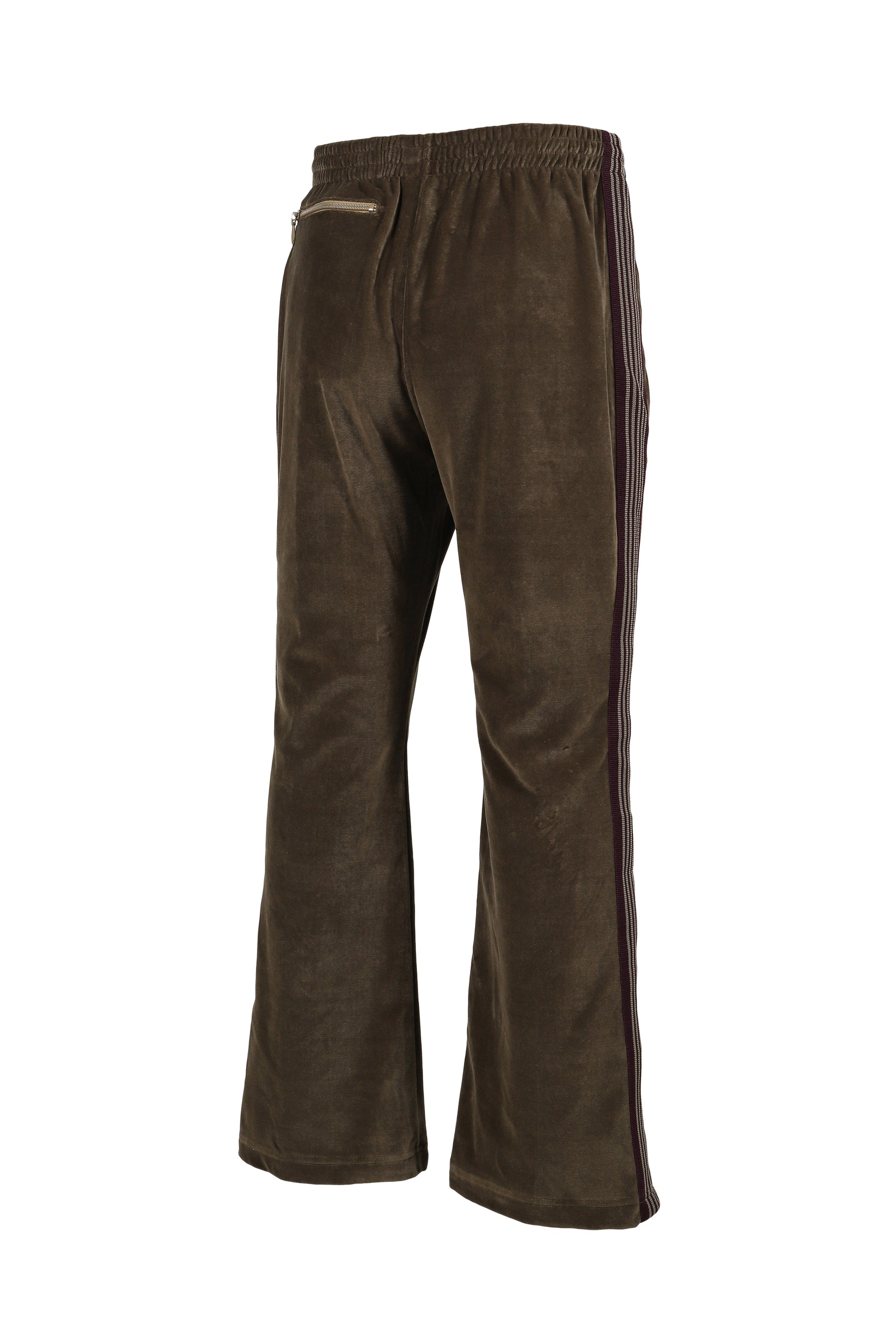 BOOT-CUT TRACK PANT - C/PE VELOUR / TAUPE