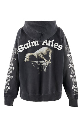 SAINT Mxxxxxx × Aries FW23 ARS_HOODIE/ST ARIES / BLK - NUBIAN