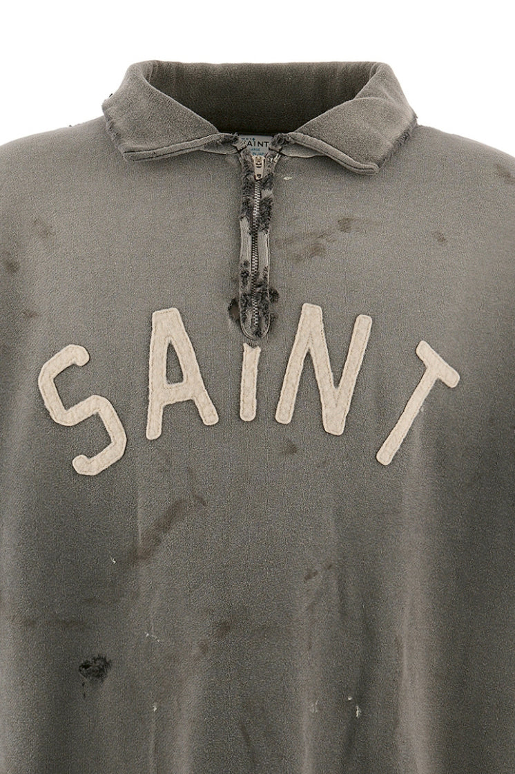 SAINT Mxxxxxx セントマイケル SS26 SS HALF ZIP SWEAT/SAINT / CHA