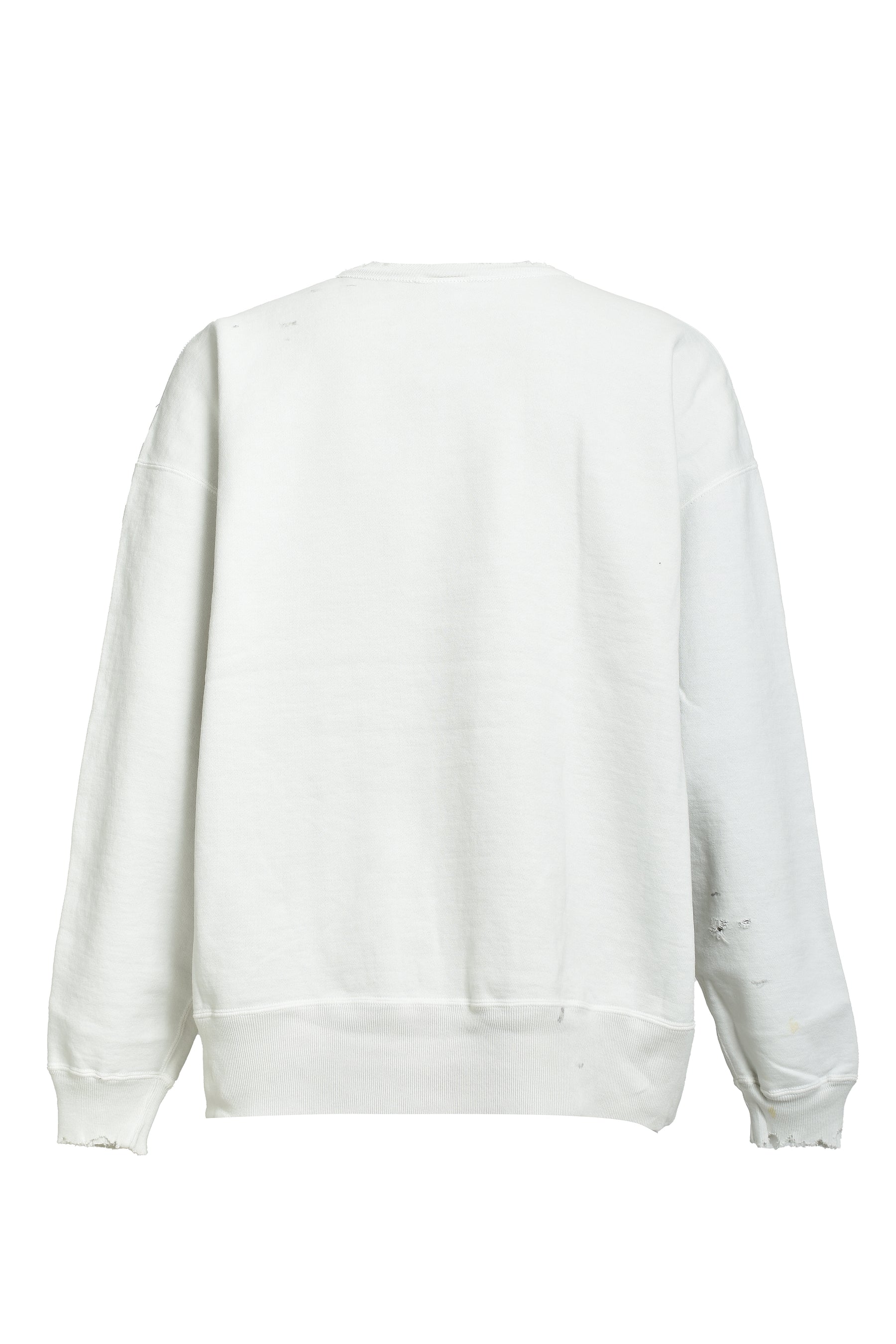 CRW NECK SWT/VAGUE ABUSE / WHT